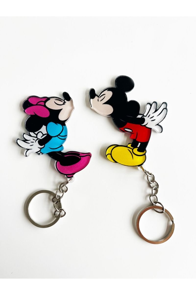 Mickey Minnie Çift Anahtarlığı – Pleksi Malzeme ile UV baskı – Anahtarlık