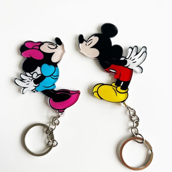 Mickey Minnie Çift Anahtarlığı – Pleksi Malzeme ile UV baskı – Anahtarlık